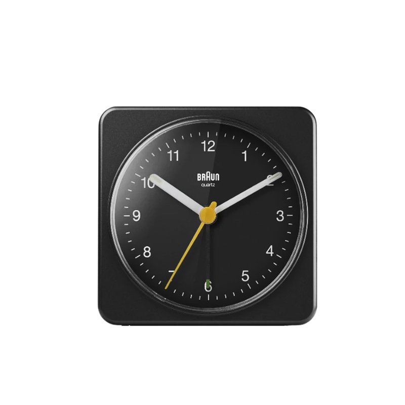 Braun BC03 - The Braun BC03 is a classic analogue alarm clock designed for anyone seeking simplicity and elegance. Its timeless design aids focus, making it a thoughtful addition to the workspace of designers, artists, and writers.